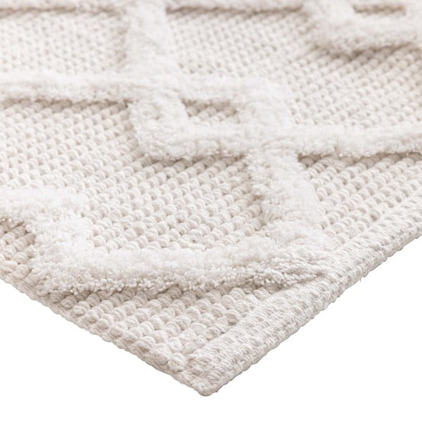 Cremefarbener Badezimmerteppich, 50 x 80 cm Otis - douceur d'intérieur-image-3