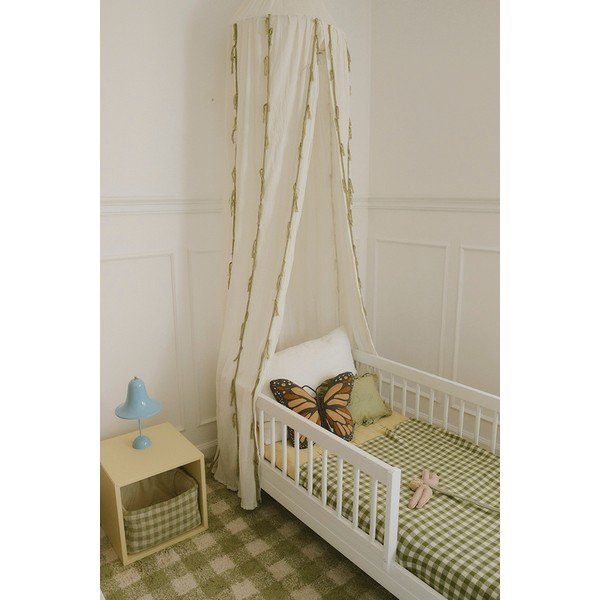 Grün Waschbar/Handgefertigt Kinderteppich Baumwolle 90x120 cm Vichy – Lorena Canals-image-3