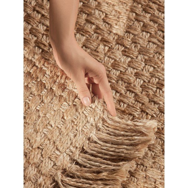 Doppelseitiger/handgewebter Jute-Teppich in Naturfarbe, 200 × 300 cm Fjord - Hanse Home-image-3