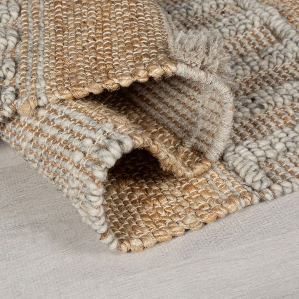 Läufer in Hellgrau und Naturfarbe, 60 x 230 cm Medina - Flair Rugs-image-3