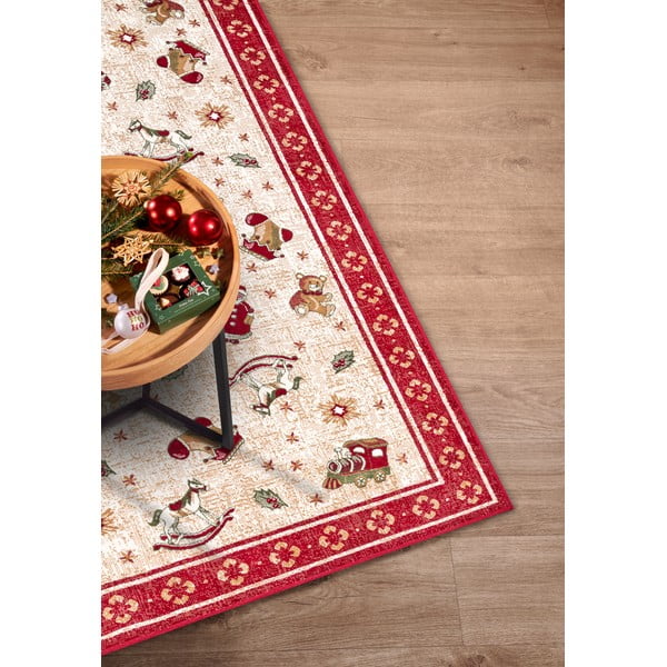 Roter Teppich mit Weihnachtsmotiv, mit Baumwollanteil, 160 x 230 cm Toy's Delight Red Christmas - Villeroy&Boch-image-2