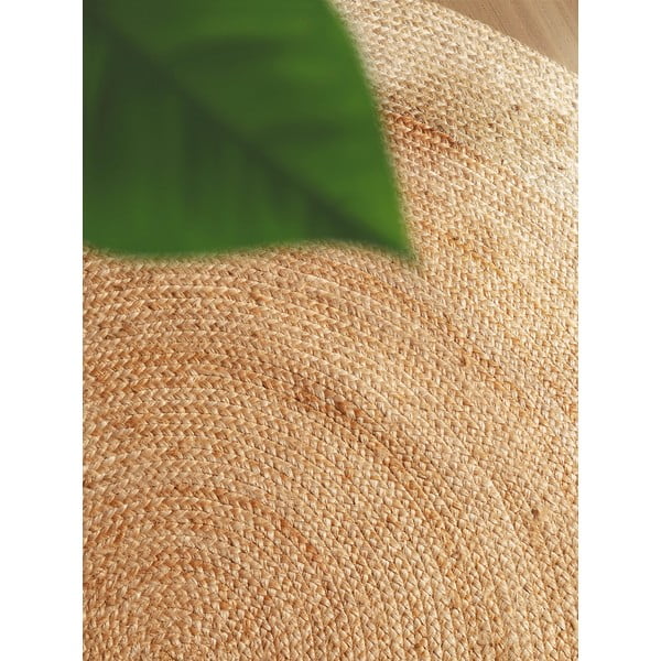 Doppelseitiger/handgewebter runder Jute-Teppich in Naturfarbe, Ø 160 cm Looma Gold - Hanse Home-image-3