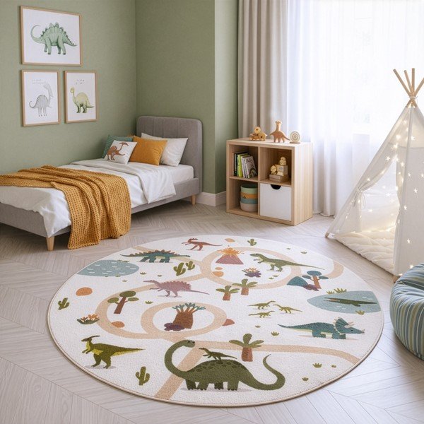 Waschbarer Kinderteppich, Ø 120 cm Coco 1131 - Ayyildiz Carpets-image-1