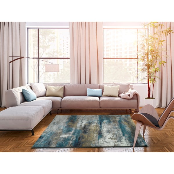 Blauer/grauer Teppich 160x230 cm Kalia Abstract – Universal-image-1