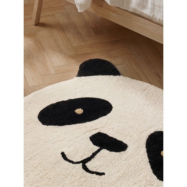 Schwarz/cremefarbener, waschbarer, handgewebter Baumwoll-Kinderteppich, 103 x 120 cm Snuggle Patsy - Hanse Home-image-3