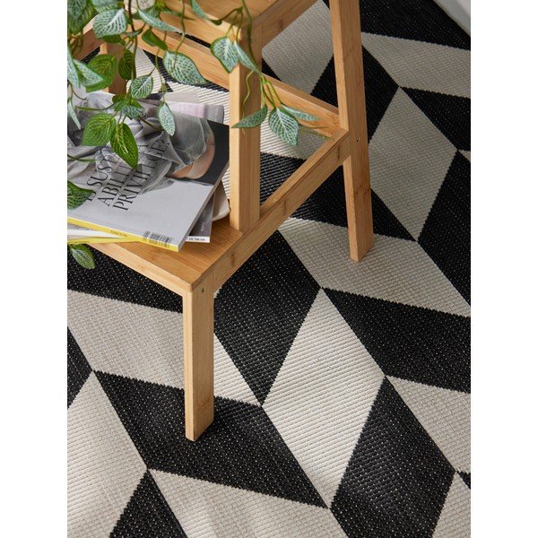 Schwarz/cremefarbener Teppich für den Innen- und Außenbereich, 120 × 170 cm Haringey Terrick - Ted Baker-image-2