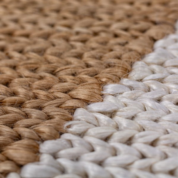 Weißer/naturfarbener, handgewebter Teppich mit Juteanteil, 120 × 170 cm Effie Diamond - Flair Rugs-image-2