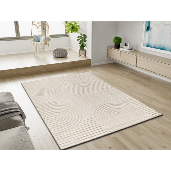 Cremefarbener Teppich 80 × 150 cm Zen - Universal-image-1
