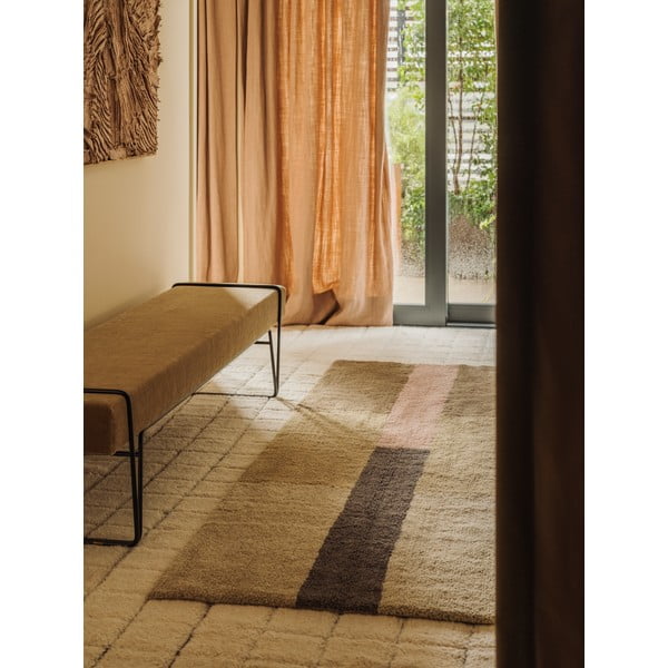 Handgewebter Teppich 80x230 cm Chroma Dusty Pink – Lorena Canals-image-1