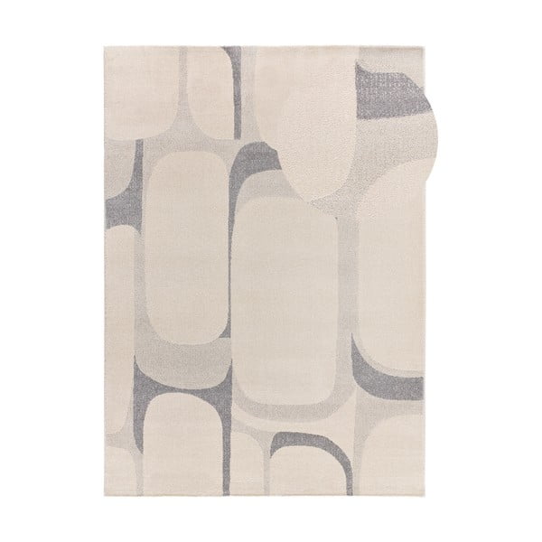 Hellgrauer/cremefarbener Teppich 133x190 cm Porto – Universal