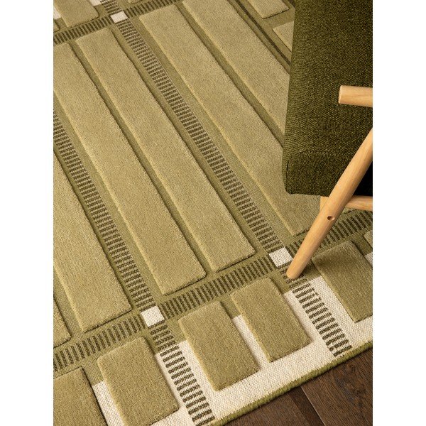 Grün/beiger, handgewebter Wollteppich, 200 × 290 cm Fable - Asiatic Carpets-image-2