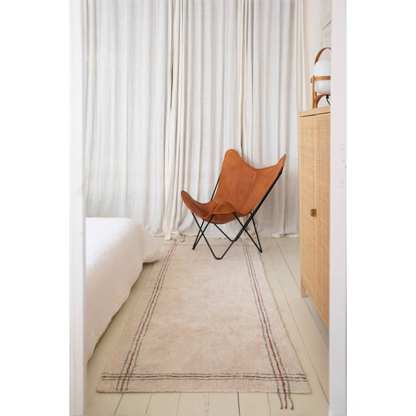 Cremefarbener, waschbarer, handgewebter Baumwoll-Läufer, 80 x 230 cm Cuisine Natural - Lorena Canals-image-4