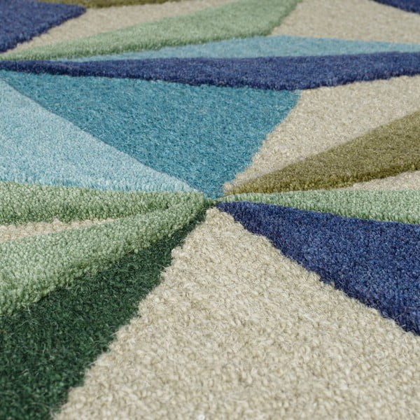 Blauer Wollteppich, 160 × 230 cm Reverie - Flair Rugs-image-2