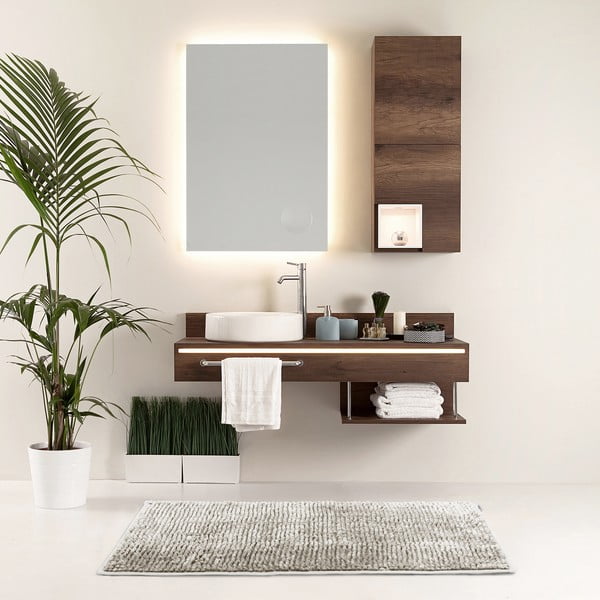 Beige Badematten im Set 2 pcs 50x80 cm Bati – Restilo-image-1