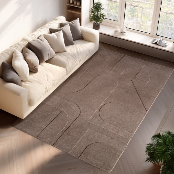 Beiger, waschbarer Teppich, 240 × 340 cm Pompei 1614 - Ayyildiz Carpets-image-1