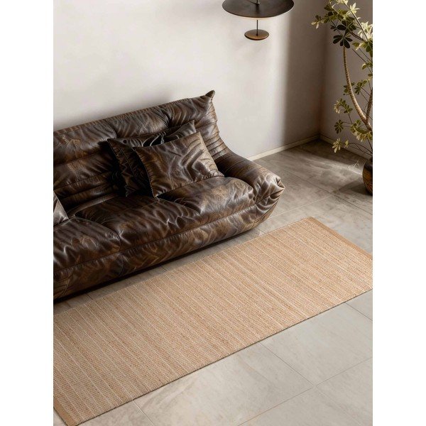 Doppelseitiger/handgewebter Läufer mit Juteanteil in Naturfarbe, 80 x 300 cm Birka - Villeroy&Boch-image-1