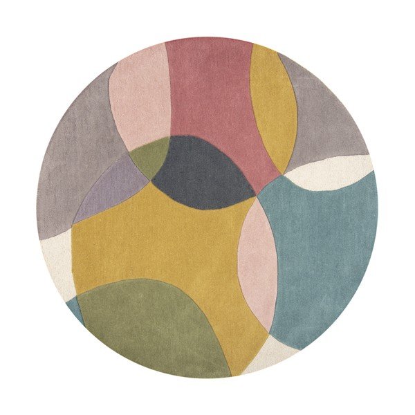 Handgewebter runder Wollteppich, Ø 160 cm Glow Multi - Flair Rugs