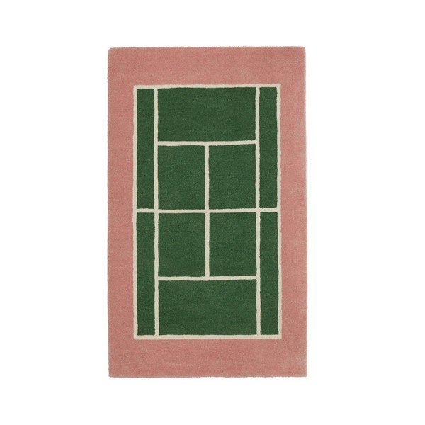Kinderspielteppich mit Wollanteil, 88 x 150 cm Tennis - OYOY Mini
