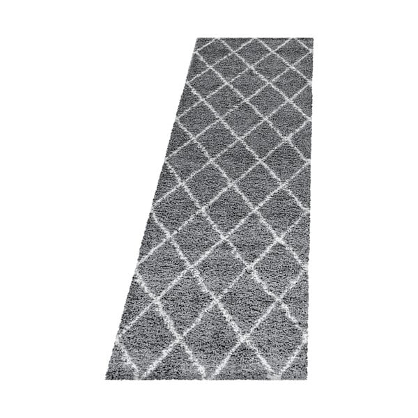 Grauer Läufer 80 × 250 cm Alvor - Ayyildiz Carpets