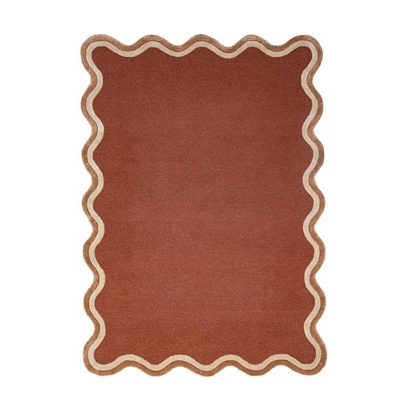 Handgewebter Teppich mit Wollanteil in Terrakotta-Farbe, 120 x 170 cm Rivo Wool - Flair Rugs