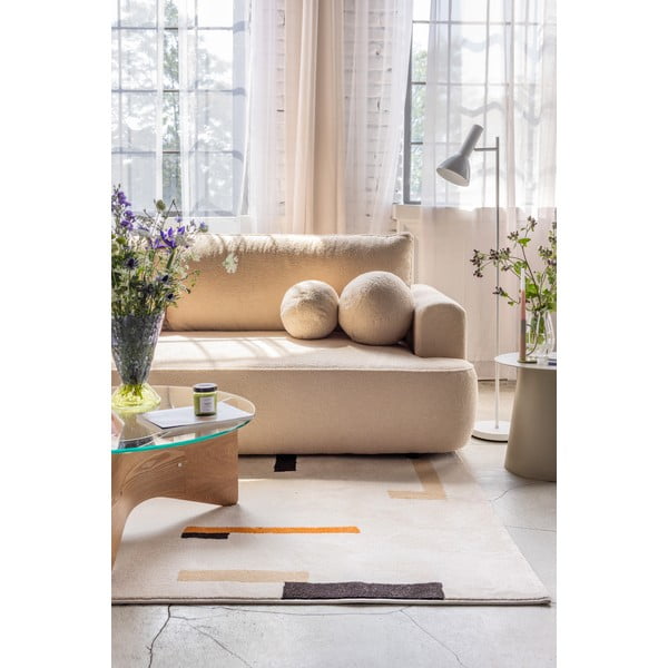Orange-cremefarbener Teppich 160 × 230 cm Linea - Universal-image-4