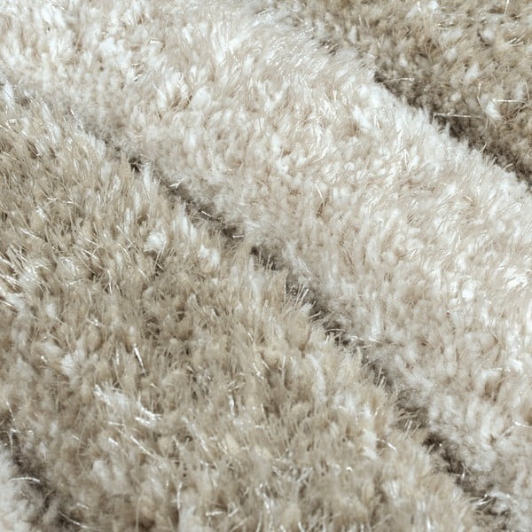 Beiger, handgewebter Teppich aus recycelten Fasern, 120 x 170 cm Velvet - Flair Rugs-image-3