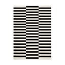 Schwarz-weißer, beidseitig handgewebter Wollteppich, 160 x 230 cm Vika - Hanse Home