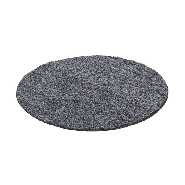 Dunkelgrauer runder Teppich, Ø 80 cm Life - Ayyildiz Carpets