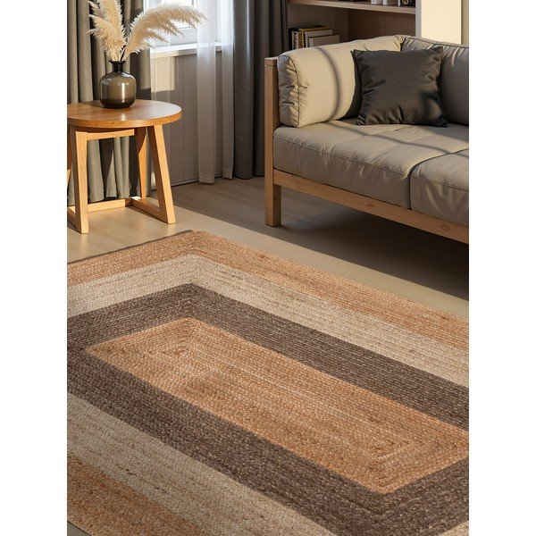 Doppelseitiger/handgewebter Jute-Teppich, 120 × 170 cm Juno - Hanse Home-image-1