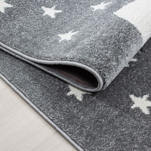 Rosa-grauer Kinderteppich, Ø 120 cm Kids - Ayyildiz Carpets-image-2