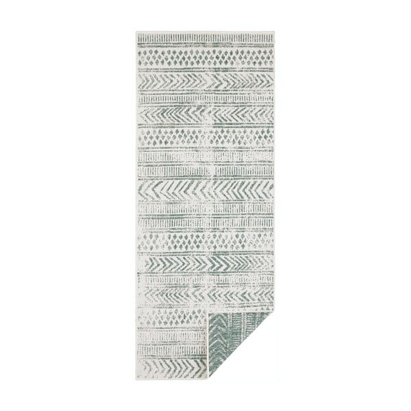 Grüner/beige Teppich für Innen- und Außenbereiche 80x350 cm Biri – Hanse Home