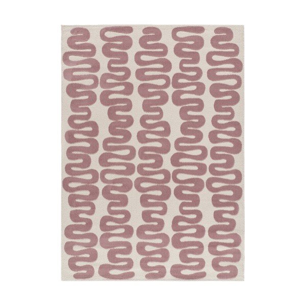 Rosa/cremefarbener Teppich 120x170 cm Flashy – Universal