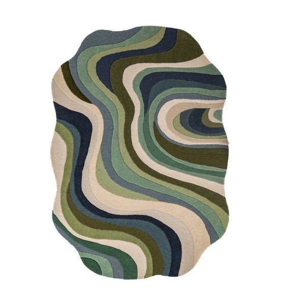 Grüner, handgewebter Wollteppich, 160 × 230 cm Envy Wool - Flair Rugs
