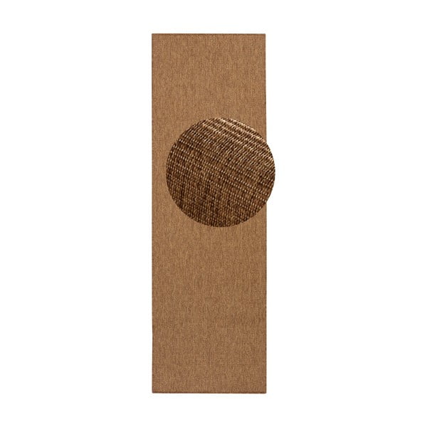 Braune Lauffläche für den Innen- und Außenbereich, 80 × 250 cm Nature - Hanse Home
