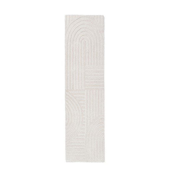 Handgewebter Wollläufer in Elfenbeinfarbe, 60 x 230 cm Zen Garden - Flair Rugs