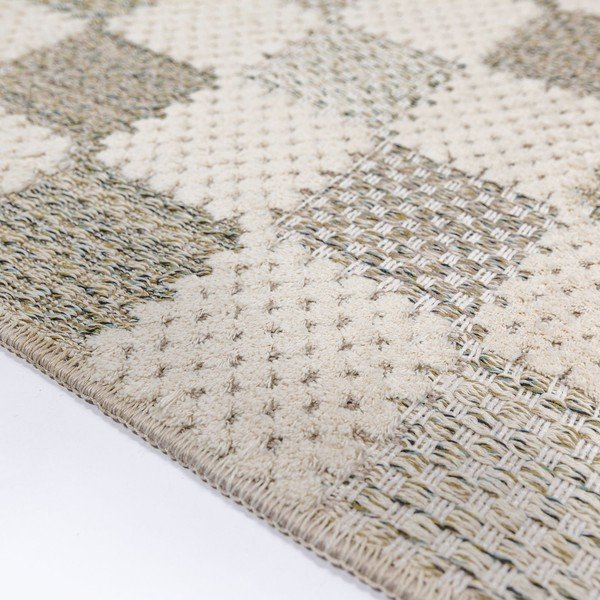 Grüner, waschbarer Teppich mit Baumwollanteil, 116 × 170 cm Muted Checkerboard - Flair Rugs-image-4