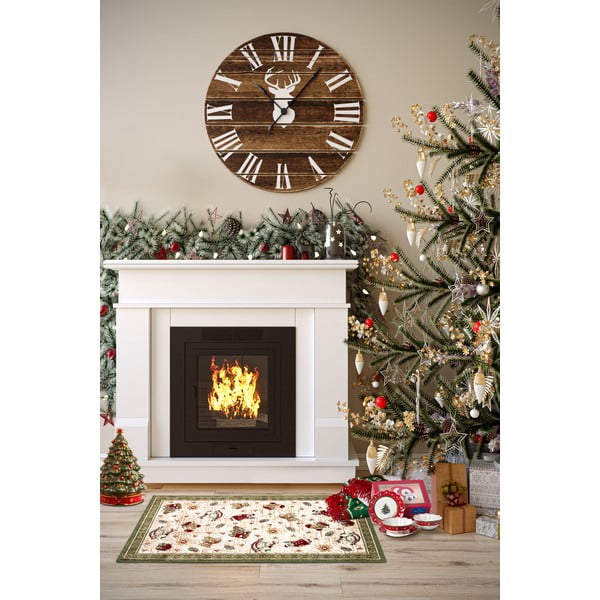 Grüner Teppich mit Weihnachtsmotiv, mit Baumwollanteil, 50 × 80 cm Toy's Delight Green Christmas - Villeroy&Boch-image-1