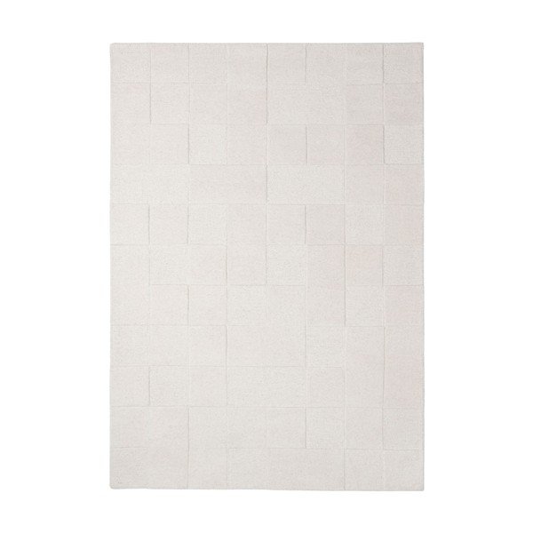 Handgewebter Wollteppich in Elfenbeinfarbe, 160 x 230 cm Checkerboard - Flair Rugs