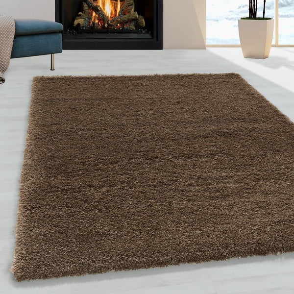 Dunkelbrauner Teppich, 80 × 150 cm Fluffy - Ayyildiz Carpets-image-1
