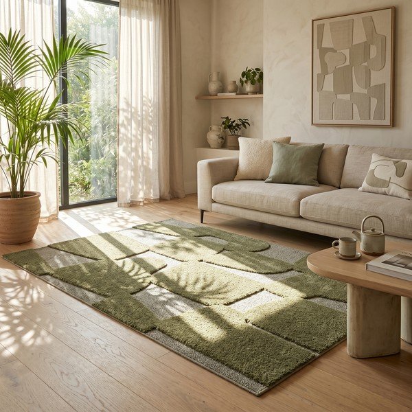 Dunkelgrüner Teppich 120 x 170 cm Cairo - ESTE-image-1