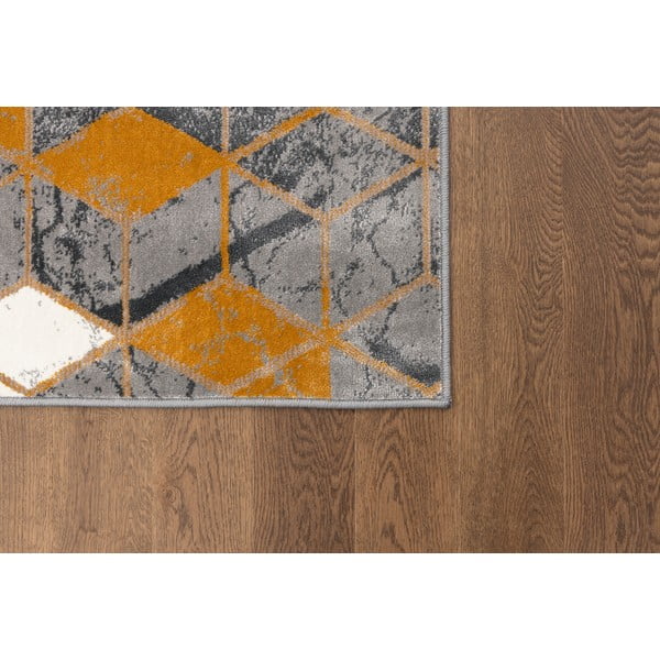 Teppich in Ockergelb und Grau, 133 × 190 cm Soft - FD-image-3