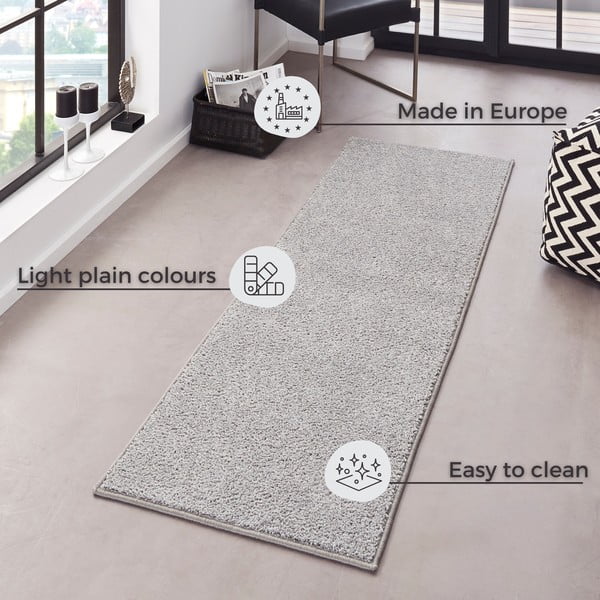 Hellgrauer Läufer 80 x 300 cm Pure - Hanse Home-image-4