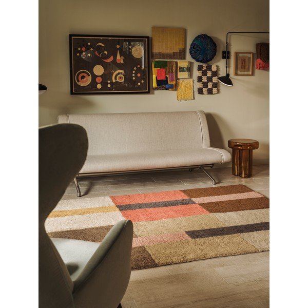Handgewebter Teppich 80x230 cm Chroma Spiced Coral – Lorena Canals-image-1