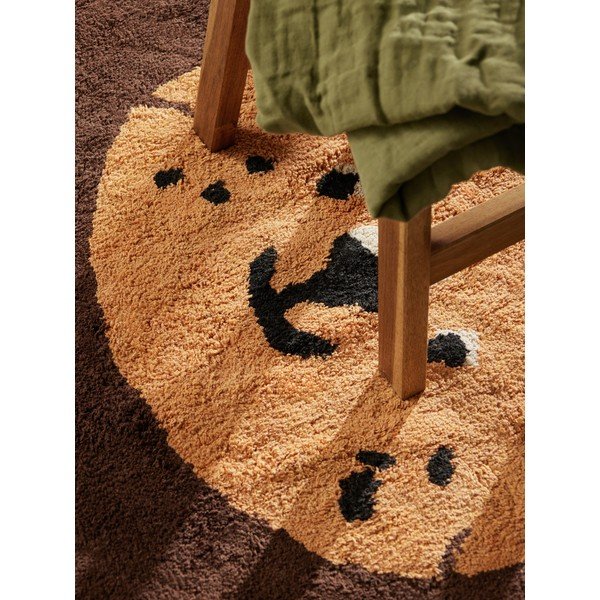 Orange/brauner, waschbarer, handgewebter Baumwoll-Kinderteppich, 112 x 120 cm Snuggle Lea - Hanse Home-image-4