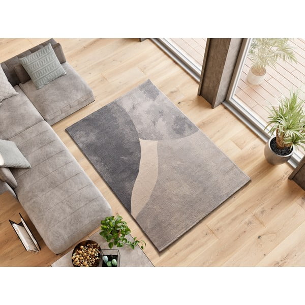 Grauer Teppich 140 x 200 cm Monic - Universal-image-2