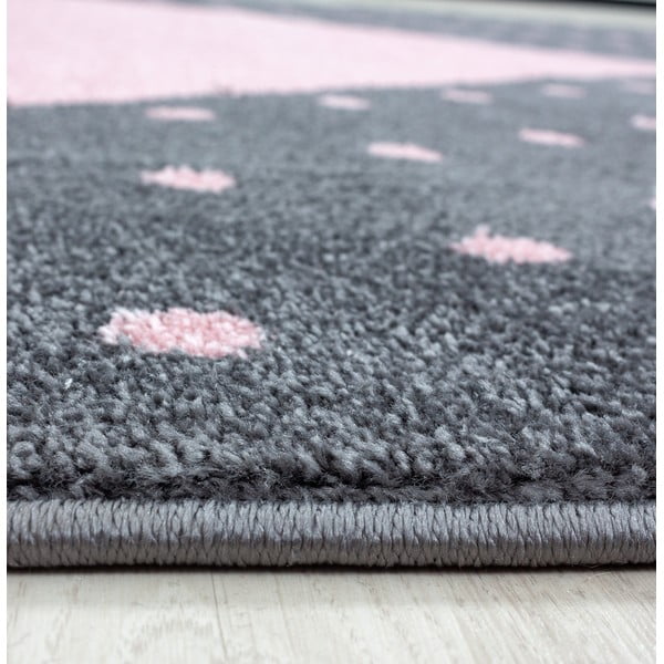 Rosa-grauer Kinderteppich, 80 × 150 cm Bambi - Ayyildiz Carpets-image-4