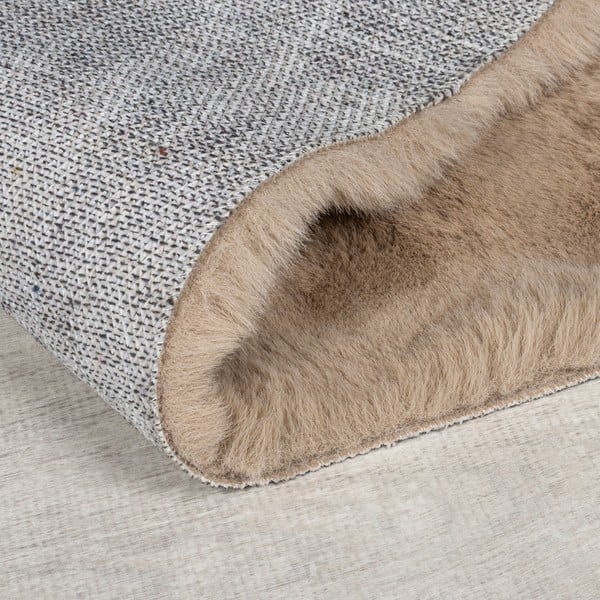 Braunes Kunstfell 160 × 230 cm Waffle Faux Fur - Flair Rugs-image-3