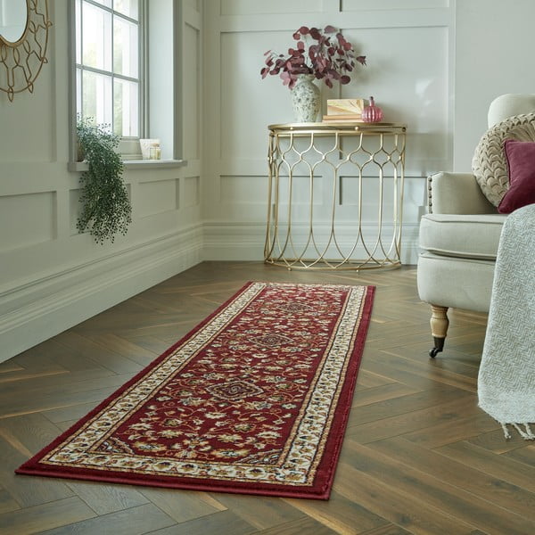 Roter Läufer 66 × 300 cm Sherborne - Flair Rugs-image-1
