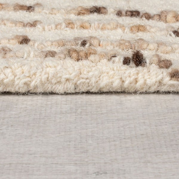 Braun-cremefarbener Wollteppich, 200 × 290 cm Abstract Swirl - Flair Rugs-image-4