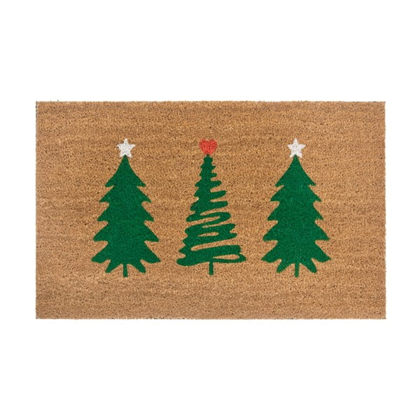 Fußmatte mit Weihnachtsmotiv, 45 × 75 cm Christmas Trees - Hanse Home